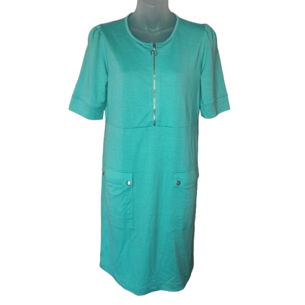 DG2 by Diane Gilman Women’s Blue Shift Zip Front Pocket Style Dress Size XS BG32